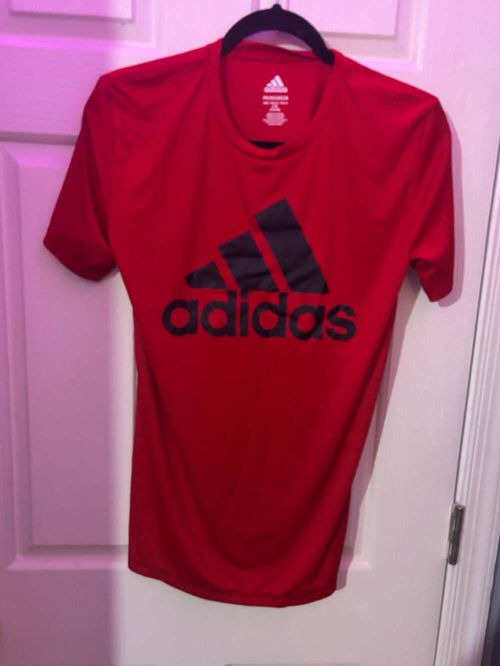 Adidas T-Shirt Size L Red Big Boys
